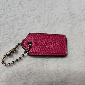 Coach Fuchsia Small Leather Tag